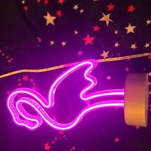 Neon Pink Flamingo Light